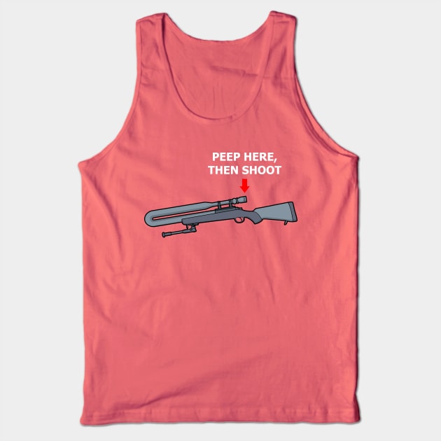 Funny Sniper Gun Pro-Gun Cartoon for Responsible Gun Owners Tank Top by BoggsNicolas